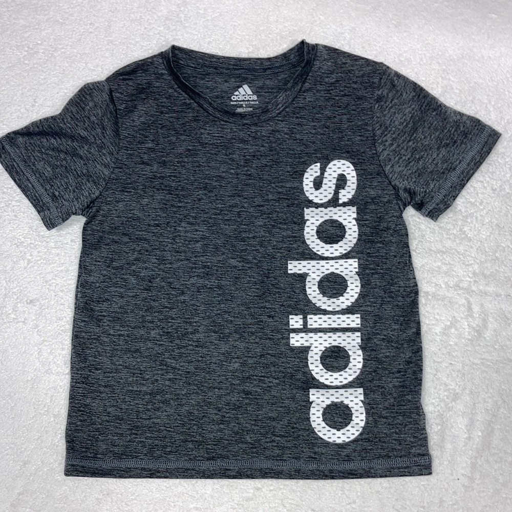 5/$20 Adidas grey heathered athletic short sleeve  tee size 6